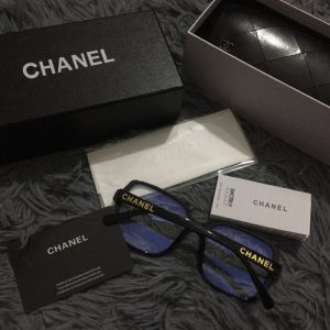 Replica Designer Chanel Women Square Anti-Blue Light Sunglasses