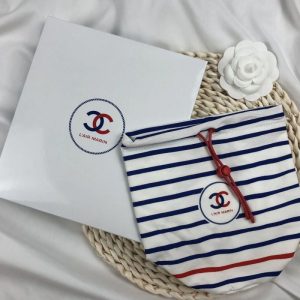 Replica Designer Chanel Women Stripe Storage Bag