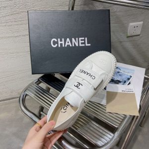 Replica Designer Chanel Women Thick Bottom Black White Color Matching Canvas Sneakers