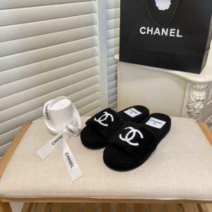Replica Designer Chanel Women Thick Bottom Fur Slippers