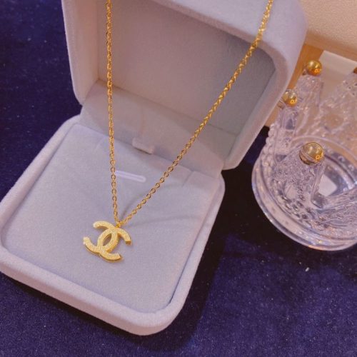 Replica Designer Chanel Women Titanium Steel Color Chain Necklace