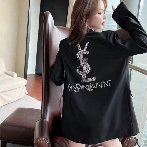 Replica Designer Chanel Women'S Fashion Back Letter Rhinestone Jacket + Sling Dress Two-Piece Set