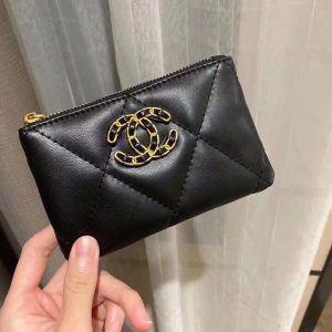 Replica Designer Chanel Zip Compact Wallet