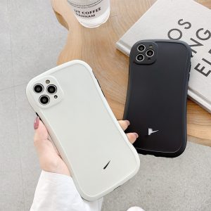 Replica Designer Contrast Color Logo Precise Button Hole Iphone Mobile Phone Case