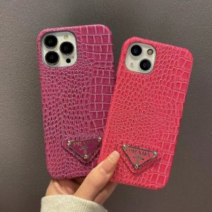 Replica Designer Crocodile Pattern Leather Prada Apple 12 Mobile Phone 11Promax13P Protective Cover Case