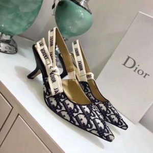 Replica Designer Dior Alphabet Bow Pointed Toe Pumps