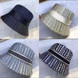 Replica Designer Dior Casual Fashion Letter Print Bucket Hat
