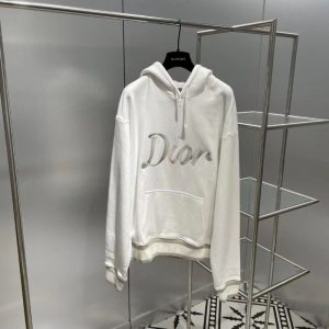 Replica Designer Dior Casual Letter Embroidered Hoodie