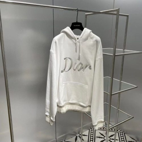 Replica Designer Dior Casual Letter Embroidered Hoodie