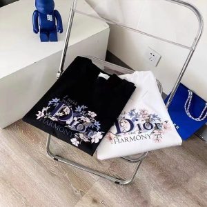 Replica Designer Dior Casual Men And Women Printed Letter T-Shirt