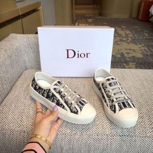 Replica Designer Dior Casual Monogram Print Platform Canvas Shoes