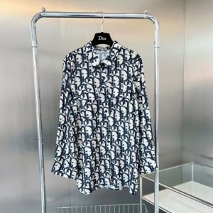Replica Designer Dior Chiffon Shirt With Stylish Letters Print