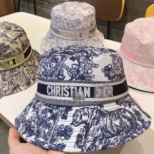 Replica Designer Dior Classic Monogram Canvas Bucket Hat