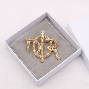 Replica Designer Dior Creative Letter Mosaic Brooch
