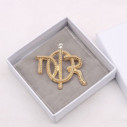 Replica Designer Dior Creative Letter Mosaic Brooch