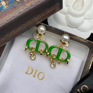 Replica Designer Dior Creative Letter Rhinestone Stud Earrings