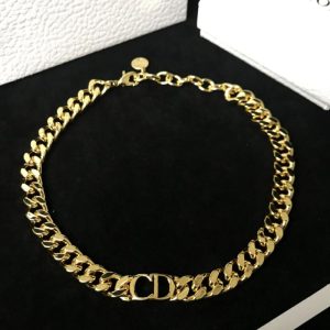 Replica Designer Dior Creative Metal Alphabet Necklace