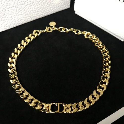 Replica Designer Dior Creative Metal Alphabet Necklace
