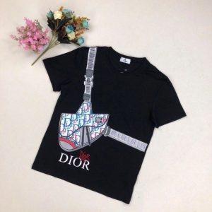 Replica Designer Dior Creative Saddle Bag 3D Printed Short Sleeve T-Shirt