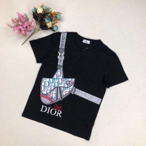 Replica Designer Dior Creative Saddle Bag 3D Printed Short Sleeve T-Shirt