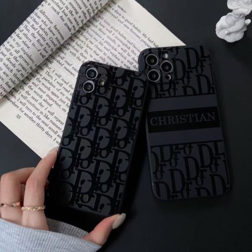 Replica Designer Dior Dark Black Iphone Mobile Phone Case