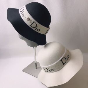 Replica Designer Dior Elegant Big Dome Letter Webbing Visor Hat