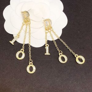Replica Designer Dior Fashion Alphabet Tassel Earrings