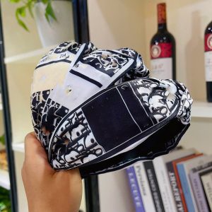 Replica Designer Dior Fashion Black White Letters Wide Headband