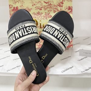 Replica Designer Dior Fashion D Letter Embroidered Slippers