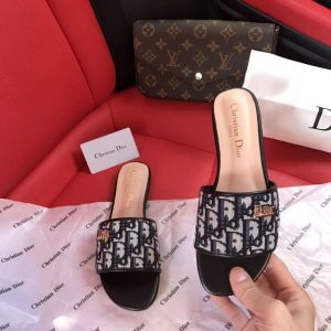Replica Designer Dior Fashion D Letter Metal Buckle Slippers