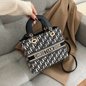 Replica Designer Dior Fashion Embroidered D Diana Bag