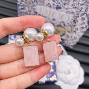 Replica Designer Dior Fashion Imitation Pearl Metal Stud Earrings