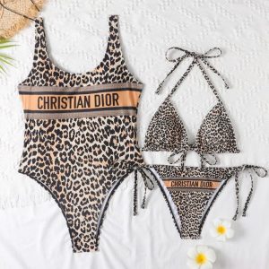 Replica Designer Dior Fashion Leopard Print Bikini Set