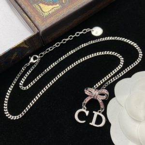 Replica Designer Dior Fashion Letter Bow Necklace
