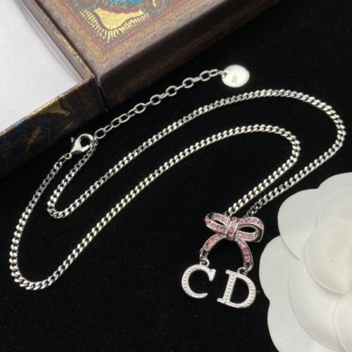 Replica Designer Dior Fashion Letter Bow Necklace