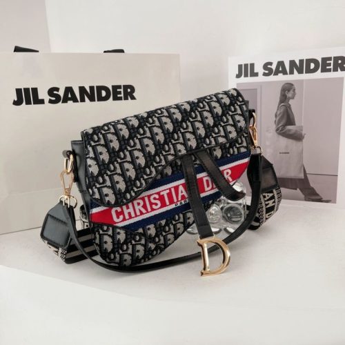 Replica Designer Dior Fashion Letter Embroidered Saddle Bag