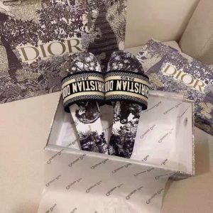 Replica Designer Dior Fashion Letter Embroidered Slippers