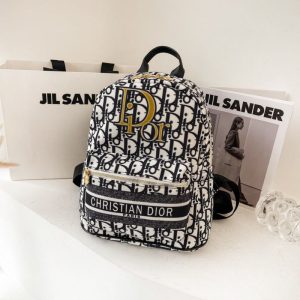 Replica Designer Dior Fashion Letter Print Large Capacity Canvas Backpack