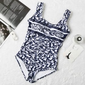 Replica Designer Dior Fashion Letter Print One-Piece Swimsuit