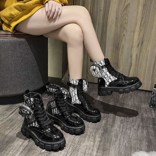 Replica Designer Dior Fashion Letter Print Platform Boots