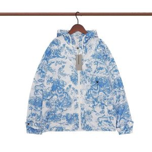 Replica Designer Dior Fashion Men And Women Embroidery Thin Coat