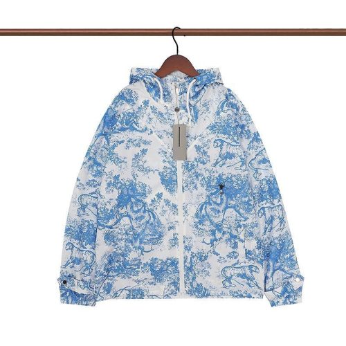 Replica Designer Dior Fashion Men And Women Embroidery Thin Coat