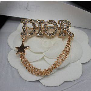 Replica Designer Dior Fashion Rhinestone Letter Fringe Brooch