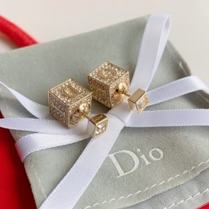 Replica Designer Dior Fashion Rhinestone Square Stud Earrings