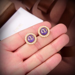 Replica Designer Dior Fashion Round Imitation Pearl Stud Earrings