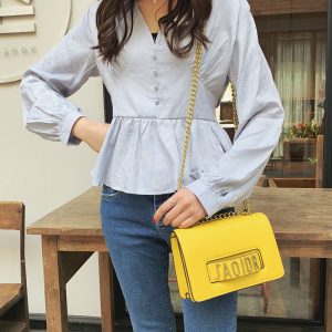 Replica Designer Dior Fashion Solid Color Metal Alphabet Shoulder Bag