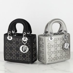 Replica Designer Dior Fashionable Rhinestone Decorated Princess Diana Bag
