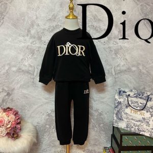 Replica Designer Dior Kids Casual Letter Embroidery Two-Piece Set