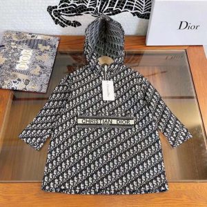 Replica Designer Dior Kids Casual Letter Print Oversized Hoodie
