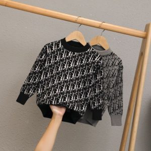 Replica Designer Dior Kids Casual Round Neck Knitted Top
